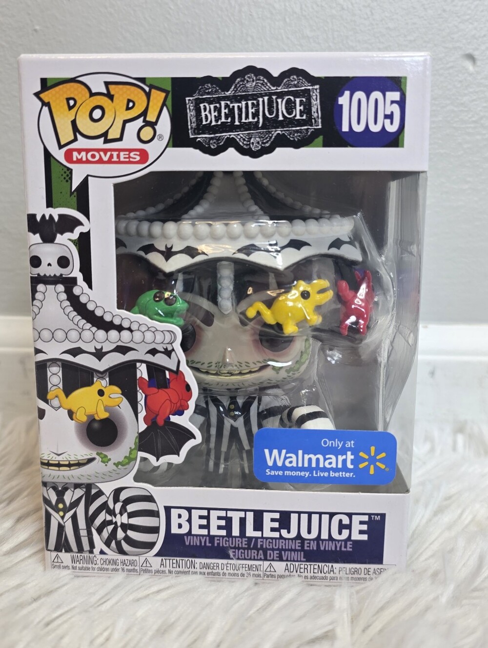 Funko Pop! Beetlejuice Vinyl Figure with Yellow, Red, Green Accents Walmart